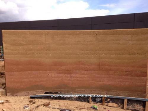 Curved Rammed Earth Walls