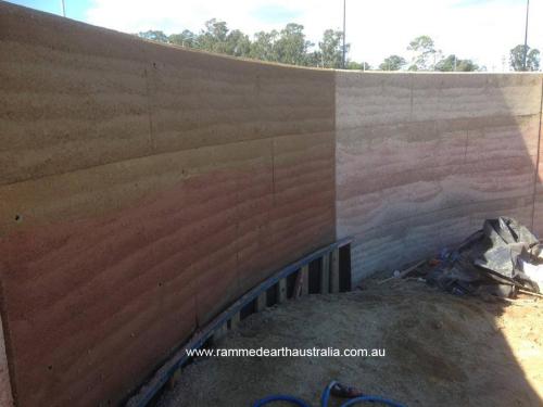 Curved Rammed Earth Walls